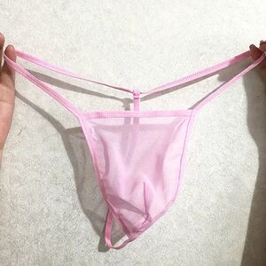 Pink Sheer Thong